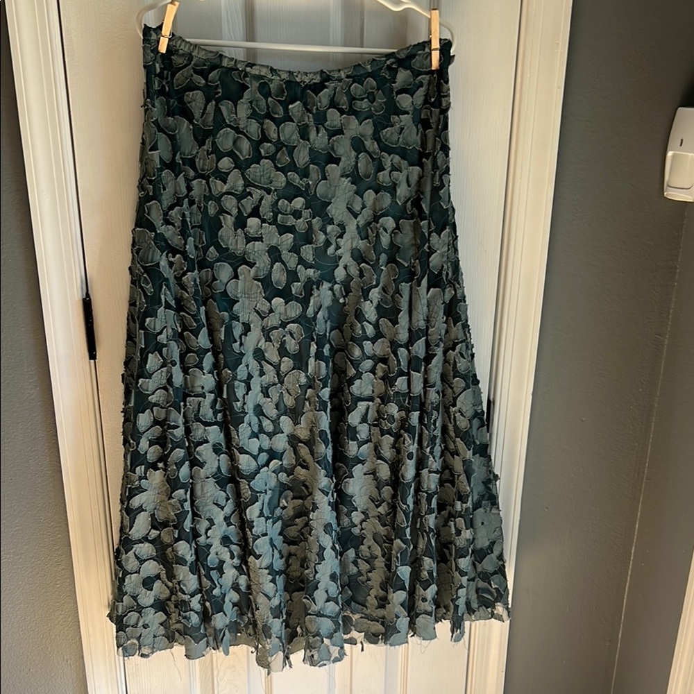Chic A-Line Skirt with Floral Pattern